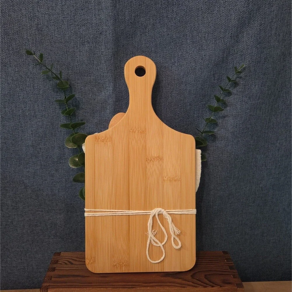 Natural Wood Charcuterie Board 6Pc Farmhouse